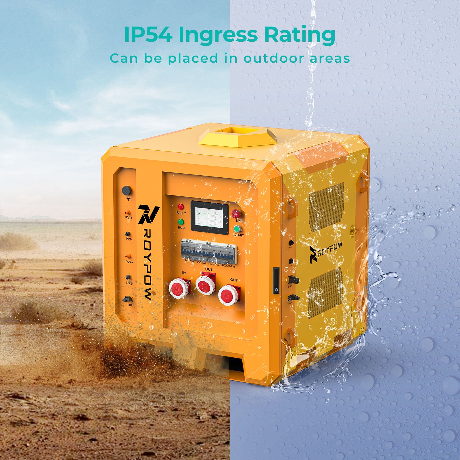RoyPow LiFepo4 Battery Mobile Hybrid ESS Solution EU Standards
