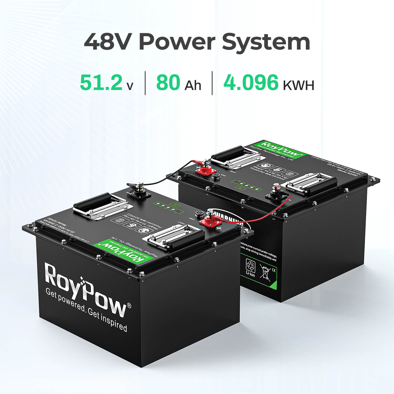 RoyPow S2480-H 24V 80AH LiFePO4 deep cycle rechargeable battery
