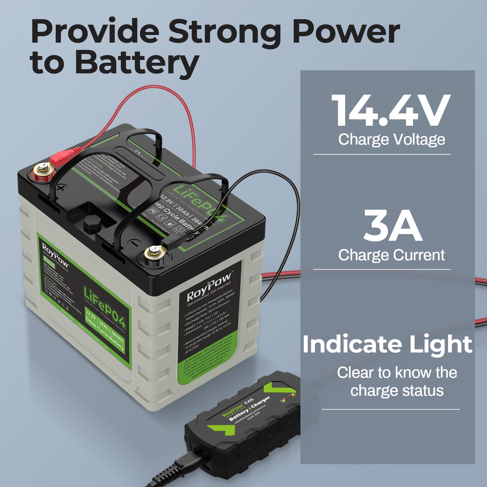 14.4V-3A C45 LiFePO4 Battery charger