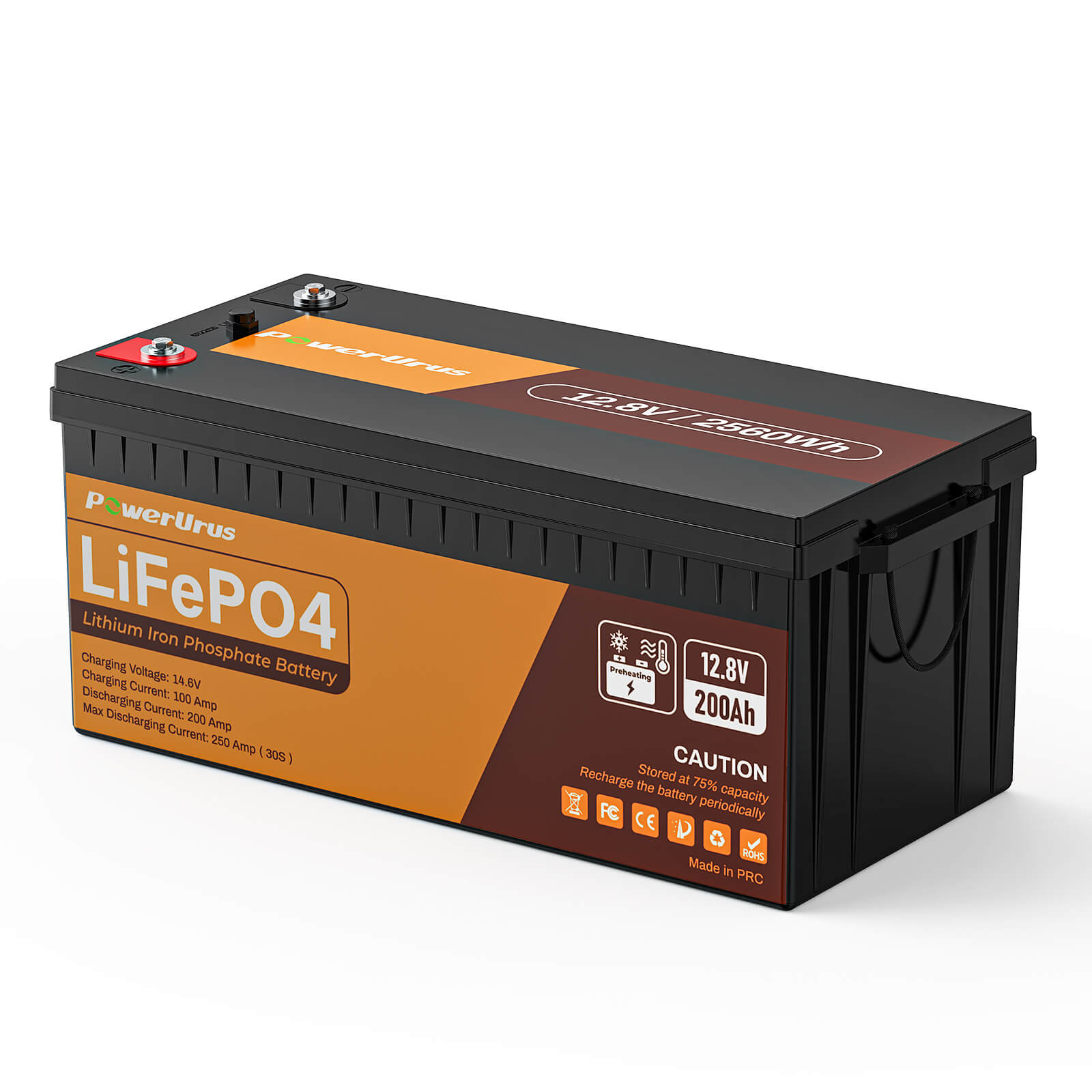12v 80Ah LiFePO4 Battery Deep Cycle Lithium iron phosphate Rechargeable  Battery Built-in BMS Protect Charging and Discharging High Performance for